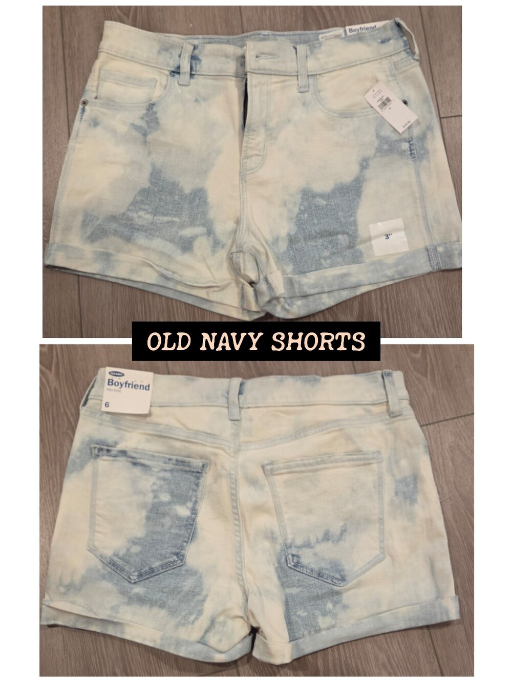 NWT Old Navy Tie Dye Boyfriend Denim Shorts